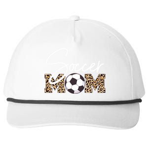 Soccer Mom Leopard Print Ball Great Gift Snapback Five-Panel Rope Hat