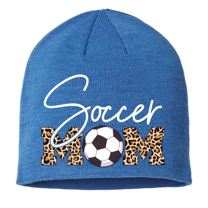 Soccer Mom Leopard Print Ball Great Gift Sustainable Beanie