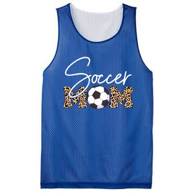 Soccer Mom Leopard Print Ball Great Gift Mesh Reversible Basketball Jersey Tank