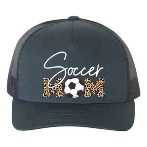 Soccer Mom Leopard Print Ball Great Gift Yupoong Adult 5-Panel Trucker Hat