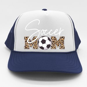 Soccer Mom Leopard Print Ball Great Gift Trucker Hat