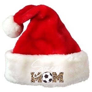 Soccer Mom Leopard Print Ball Great Gift Premium Christmas Santa Hat