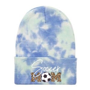 Soccer Mom Leopard Print Ball Great Gift Tie Dye 12in Knit Beanie