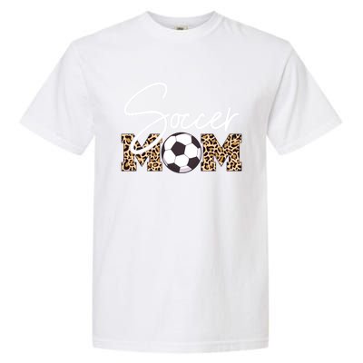 Soccer Mom Leopard Print Ball Great Gift Garment-Dyed Heavyweight T-Shirt