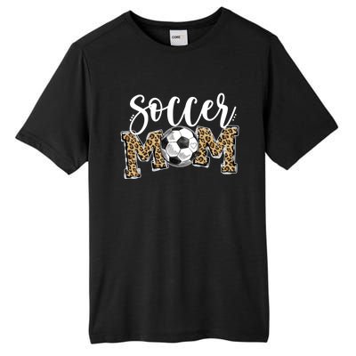 Soccer Mom Leopard Funny Soccer Mom Gift Mother's Day 2021 Gift Tall Fusion ChromaSoft Performance T-Shirt