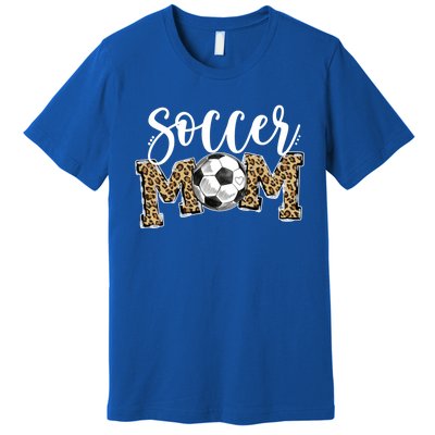 Soccer Mom Leopard Funny Soccer Mom Gift Mother's Day 2021 Gift Premium T-Shirt