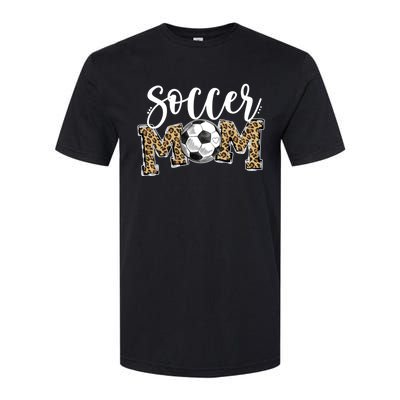 Soccer Mom Leopard Funny Soccer Mom Gift Mother's Day 2021 Gift Softstyle CVC T-Shirt