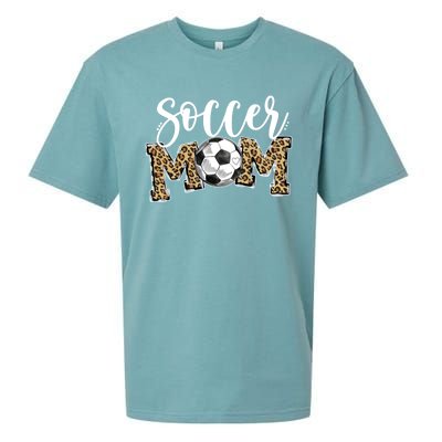 Soccer Mom Leopard Funny Soccer Mom Gift Mother's Day 2021 Gift Sueded Cloud Jersey T-Shirt