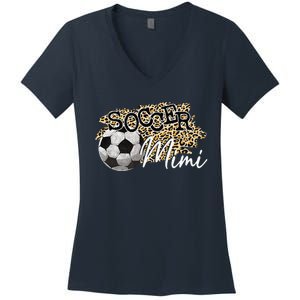 Soccer Mimi Leopard Soccer Mimi Women's V-Neck T-Shirt