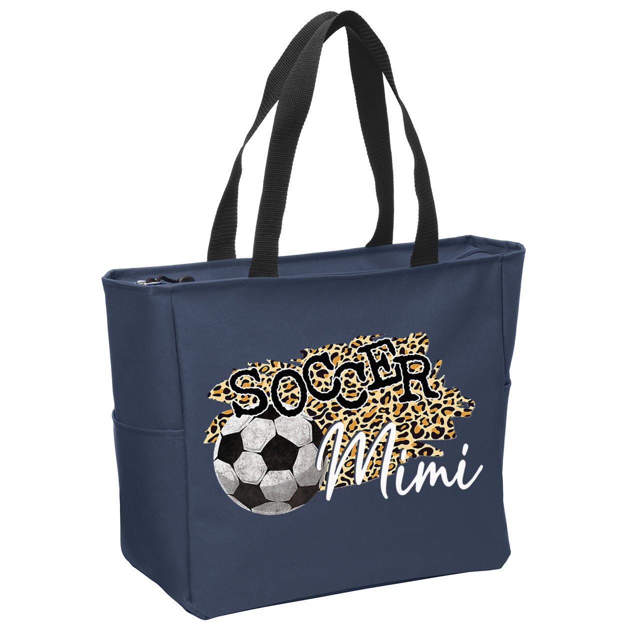 Soccer Mimi Leopard Soccer Mimi Zip Tote Bag