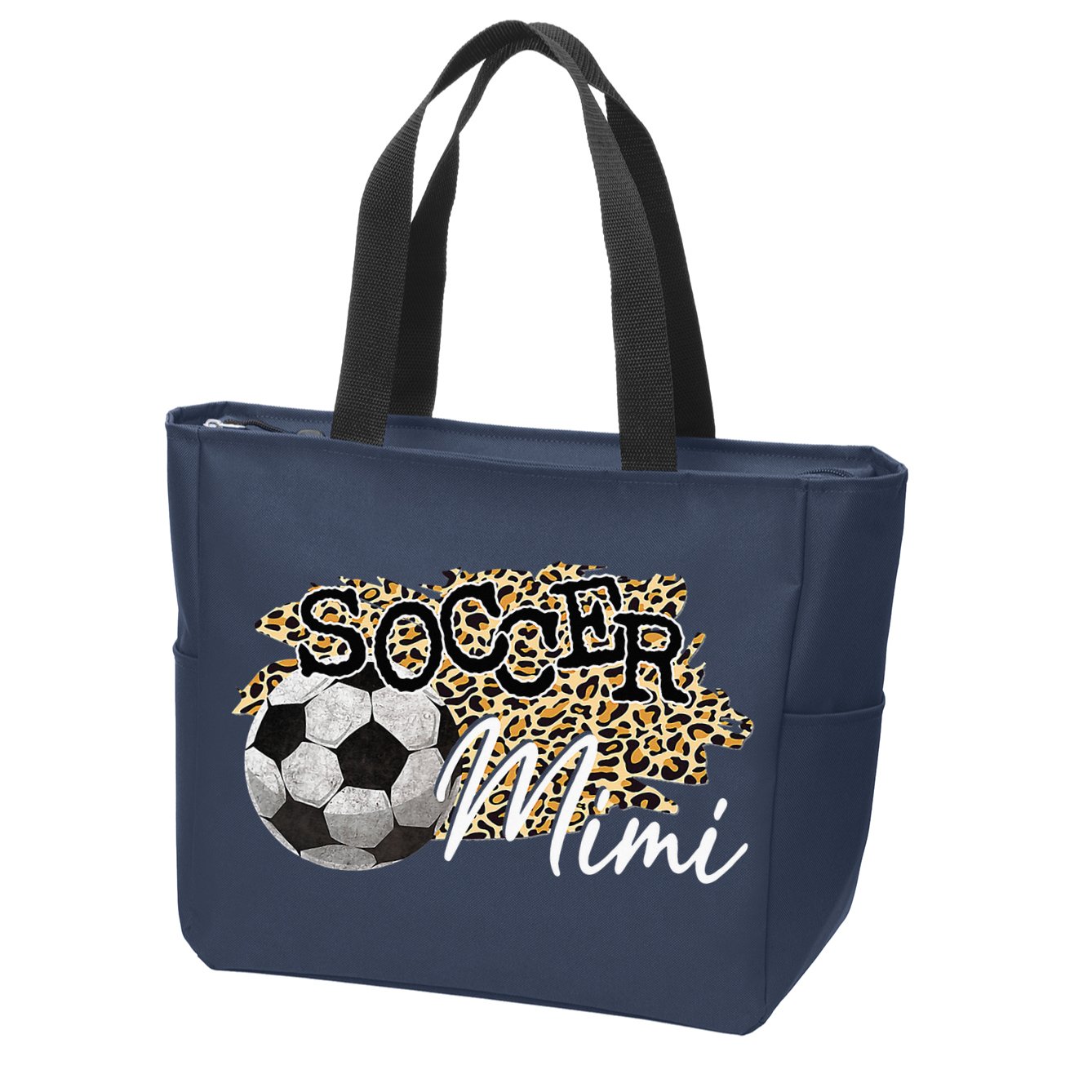 Soccer Mimi Leopard Soccer Mimi Zip Tote Bag