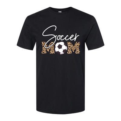 Soccer Mom Leopard Print Ball Gift Softstyle CVC T-Shirt