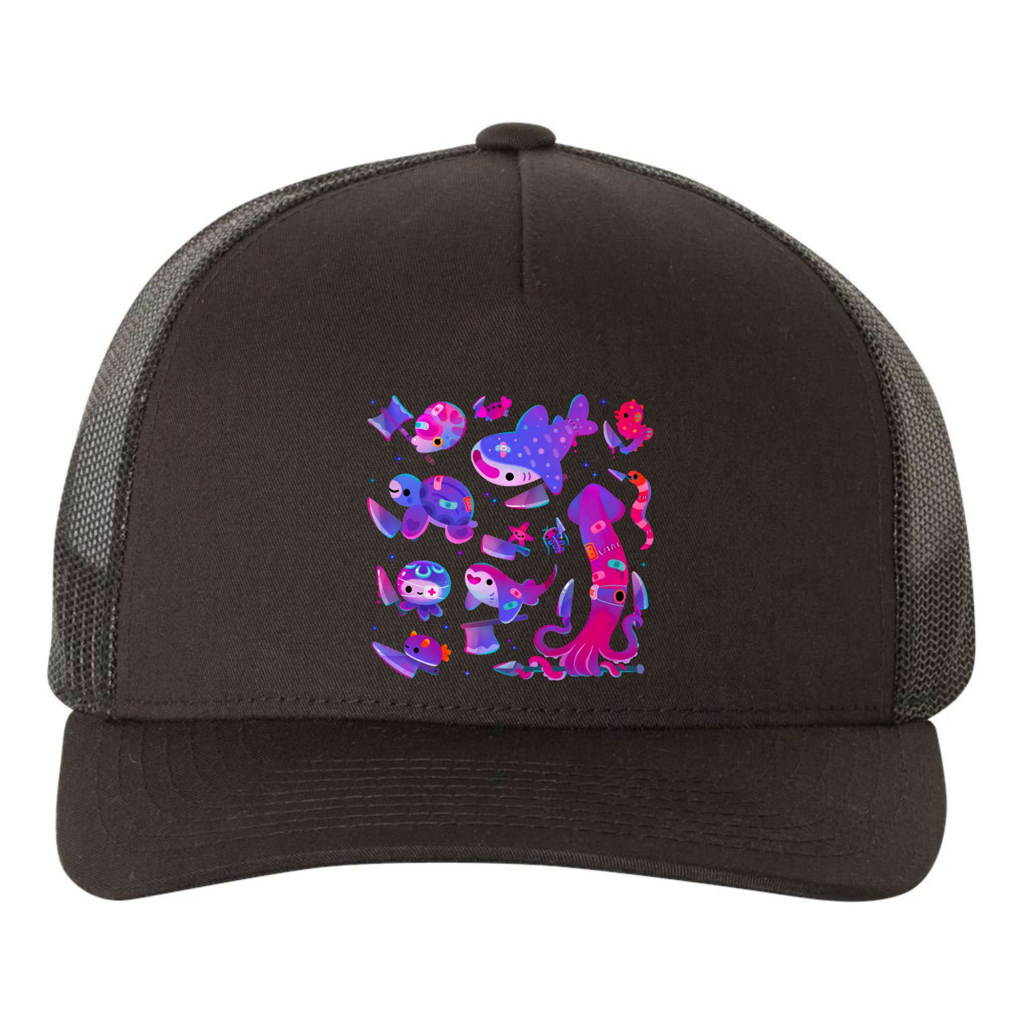 Stabby Marine Life Yupoong Adult 5-Panel Trucker Hat