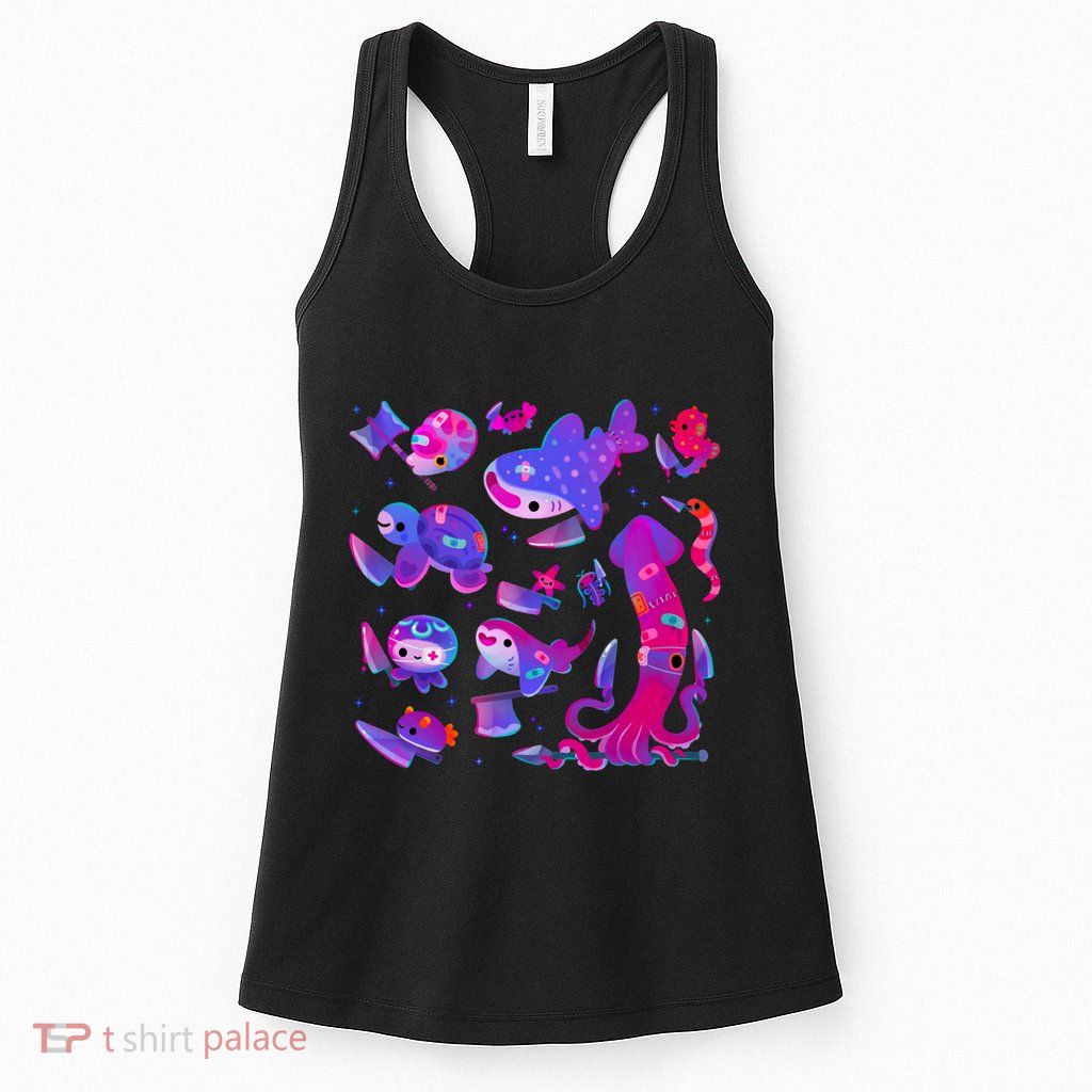 Stabby Marine Life Womens Tank Top