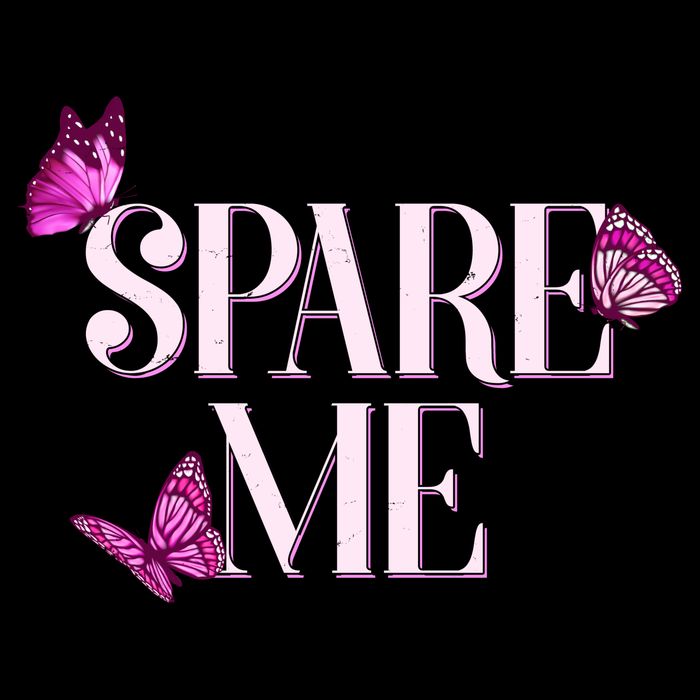 Spare Me Leah Reality Show Meme Butterflies Stripe Pom Pom Beanie