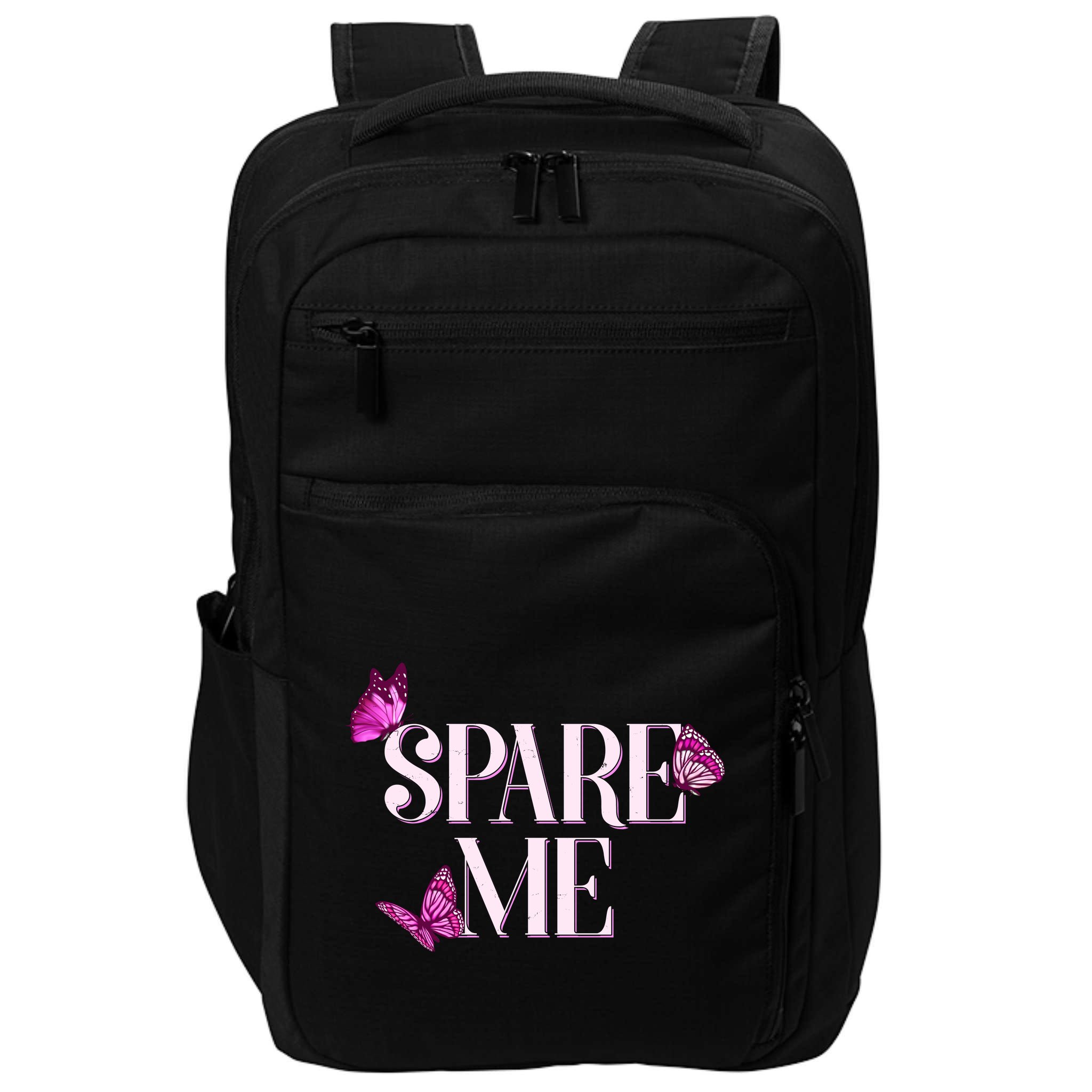 Spare Me Leah Reality Show Meme Butterflies Impact Tech Backpack