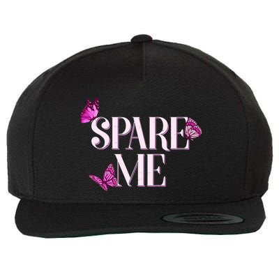 Spare Me Leah Reality Show Meme Butterflies Wool Snapback Cap