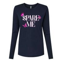 Spare Me Leah Reality Show Meme Butterflies Womens Cotton Relaxed Long Sleeve T-Shirt