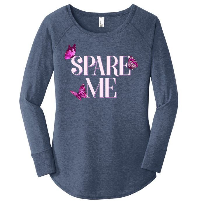 Spare Me Leah Reality Show Meme Butterflies Women's Perfect Tri Tunic Long Sleeve Shirt