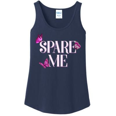 Spare Me Leah Reality Show Meme Butterflies Ladies Essential Tank