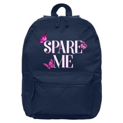 Spare Me Leah Reality Show Meme Butterflies 16 in Basic Backpack