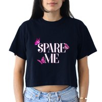 Spare Me Leah Reality Show Meme Butterflies Women's Crop Top Tee