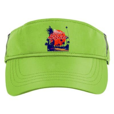 Santa Monica Los Angeles Palm Trees Scenic Adult Drive Performance Visor