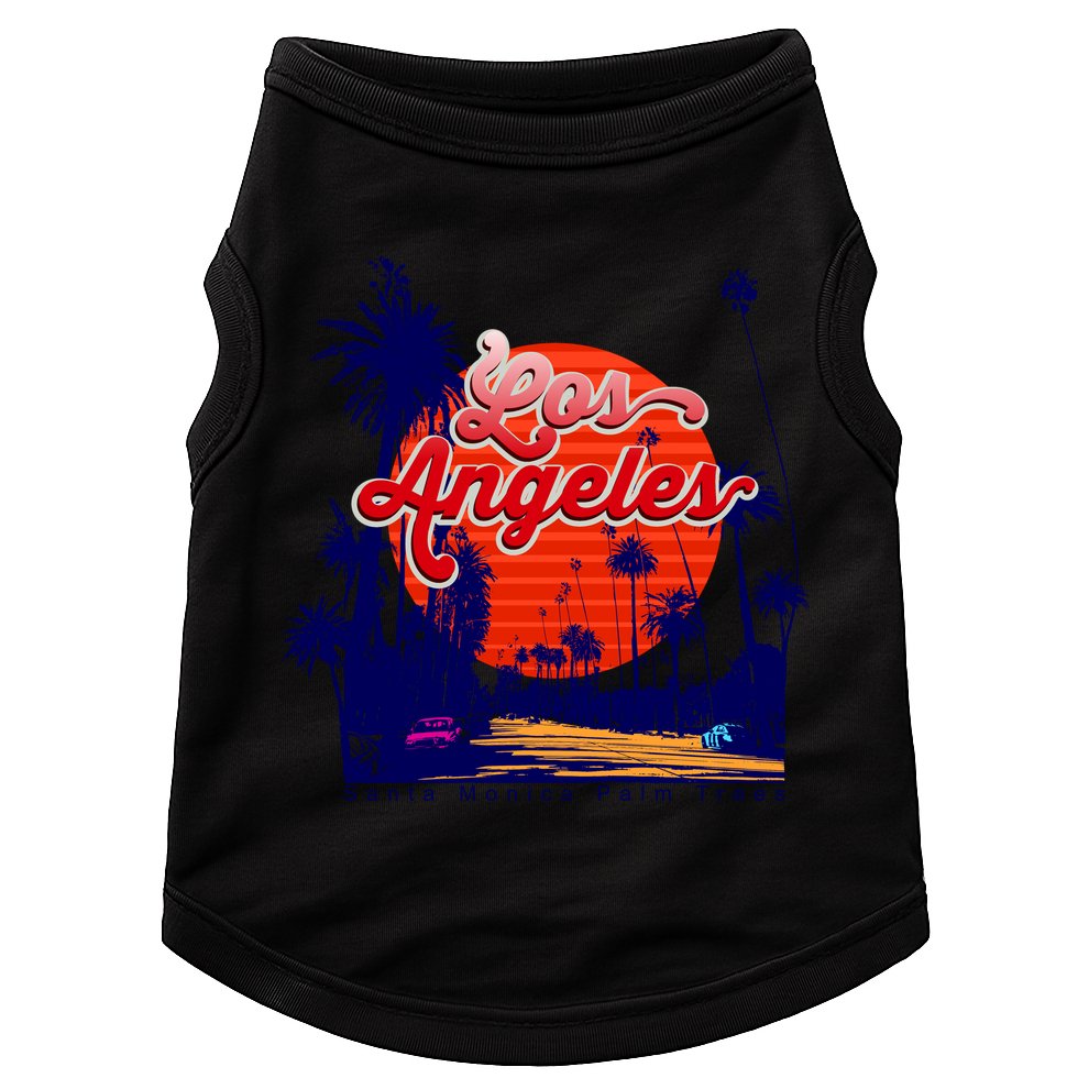 Santa Monica Los Angeles Palm Trees Scenic Doggie Tank