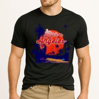 Santa Monica Los Angeles Palm Trees Scenic Cooling Performance Crew T-Shirt