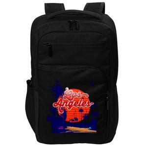 Santa Monica Los Angeles Palm Trees Scenic Impact Tech Backpack