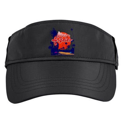 Santa Monica Los Angeles Palm Trees Scenic Adult Drive Performance Visor
