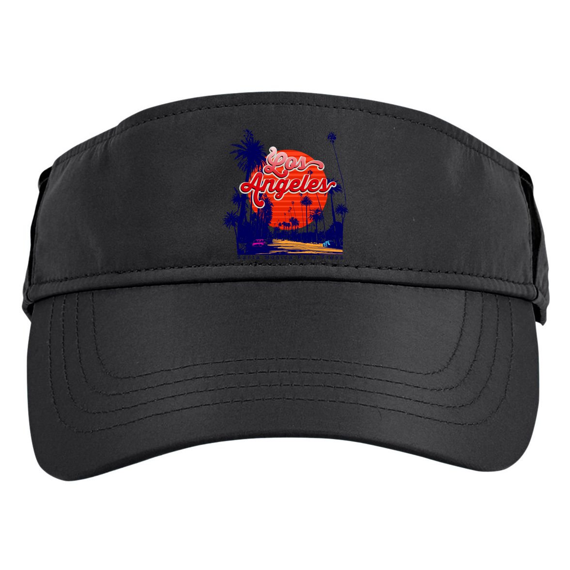 Santa Monica Los Angeles Palm Trees Scenic Adult Drive Performance Visor