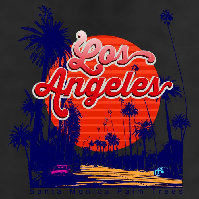 Santa Monica Los Angeles Palm Trees Scenic Adult Drive Performance Visor