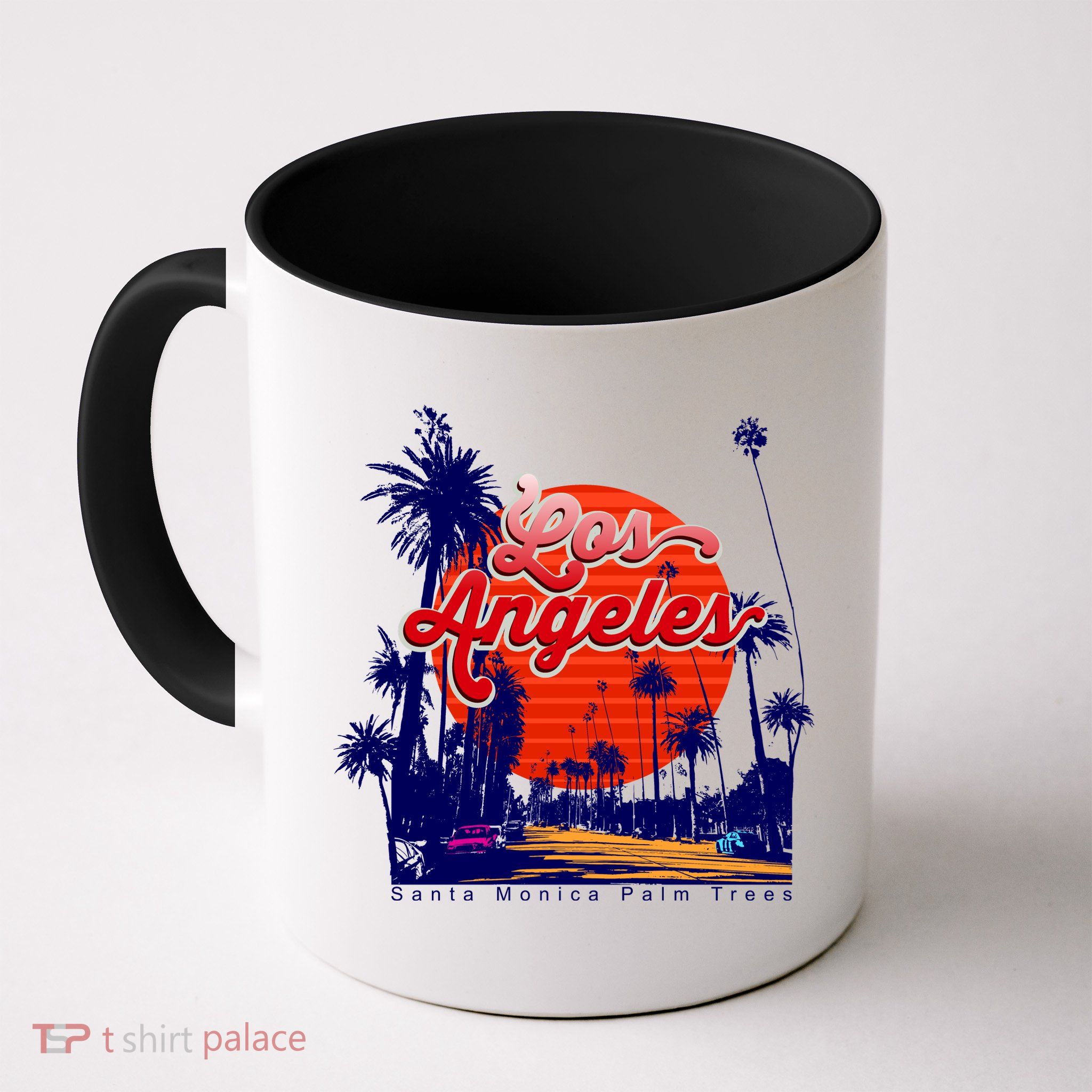 Santa Monica Los Angeles Palm Trees Scenic Coffee Mug
