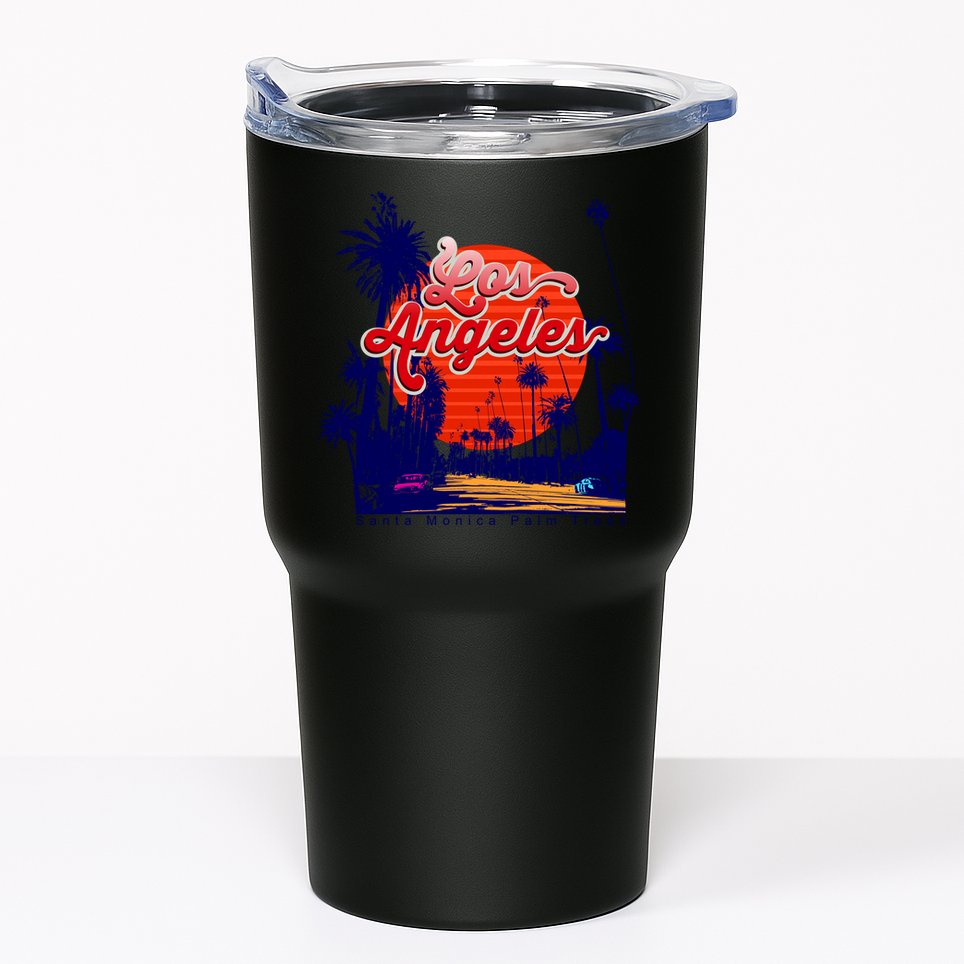 Santa Monica Los Angeles Palm Trees Scenic Tumbler