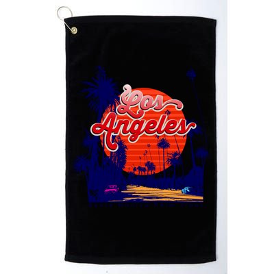 Santa Monica Los Angeles Palm Trees Scenic Golf Towel