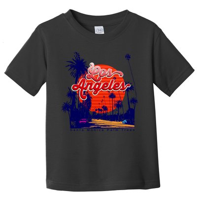 Santa Monica Los Angeles Palm Trees Scenic Toddler T-Shirt