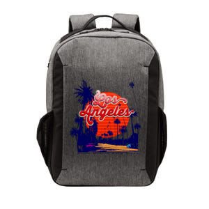 Santa Monica Los Angeles Palm Trees Scenic Vector Backpack