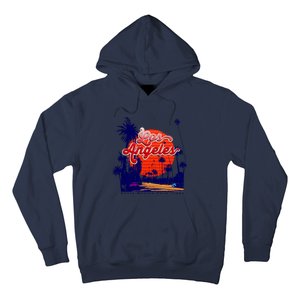 Santa Monica Los Angeles Palm Trees Scenic Hoodie