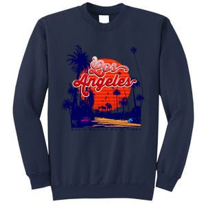 Santa Monica Los Angeles Palm Trees Scenic Sweatshirt