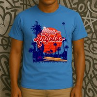 Santa Monica Los Angeles Palm Trees Scenic T-Shirt