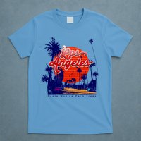 Santa Monica Los Angeles Palm Trees Scenic T-Shirt