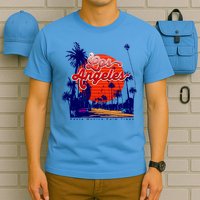 Santa Monica Los Angeles Palm Trees Scenic T-Shirt