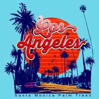 Santa Monica Los Angeles Palm Trees Scenic T-Shirt