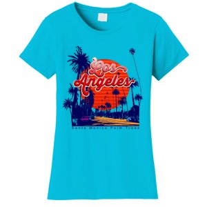 Santa Monica Los Angeles Palm Trees Scenic Women's T-Shirt