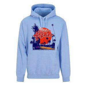 Santa Monica Los Angeles Palm Trees Scenic Unisex Surf Hoodie