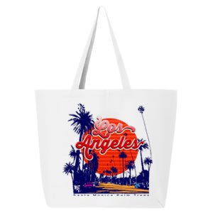 Santa Monica Los Angeles Palm Trees Scenic 25L Jumbo Tote