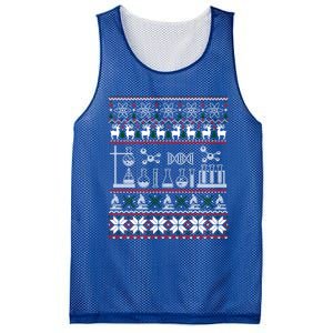 Science Medical Lab Ugly Christmas Chemistry Funny Gift Mesh Reversible Basketball Jersey Tank