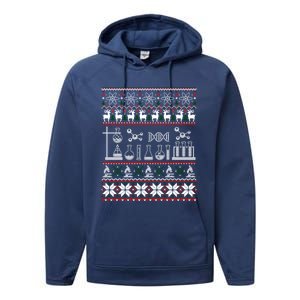 Science Medical Lab Ugly Christmas Chemistry Funny Gift Performance Fleece Hoodie