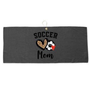 Soccer Mom Leopard Heart Gift Large Microfiber Waffle Golf Towel